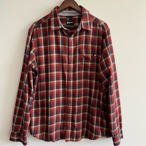 Marmot Men's Fairfax Midweight Flannel Long Sleeve Button-Up Shirt Size XL Red